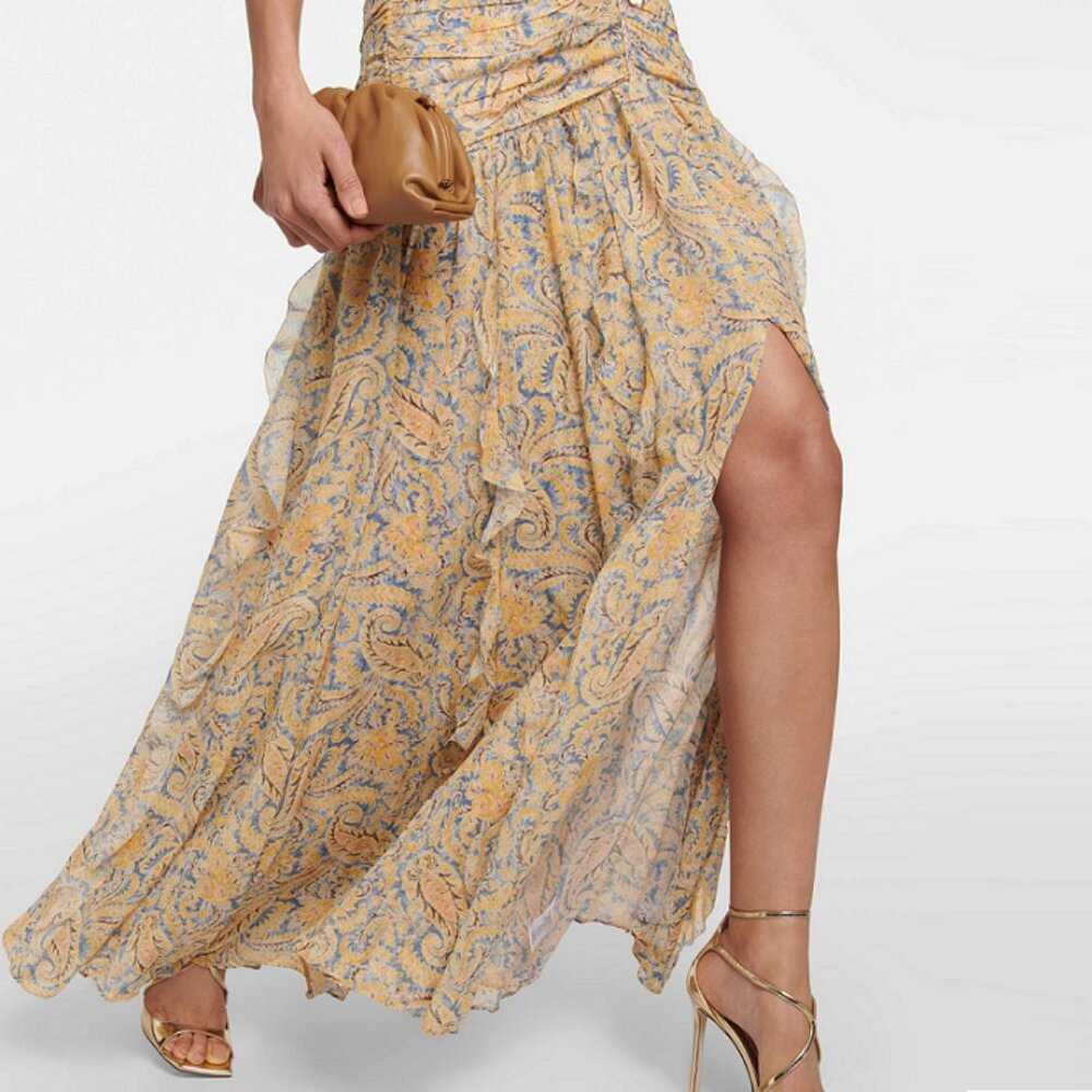Veronica Beard Lucine Paisley Silk Gown - Picture 7 of 15